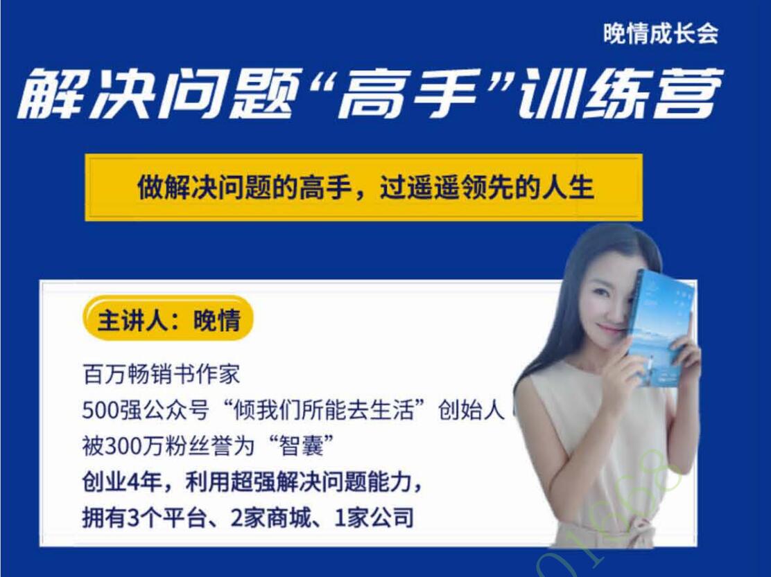 晚情《解决问题“高手”训练营》(完结)