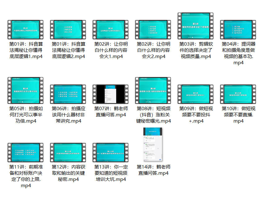 鹤老师《短视频涨粉训练营》