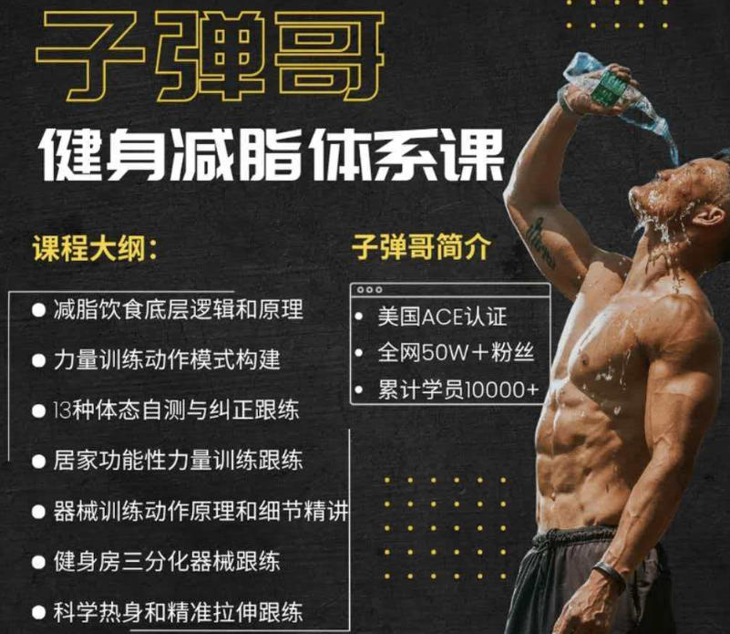子弹哥一站式减脂塑形体系课